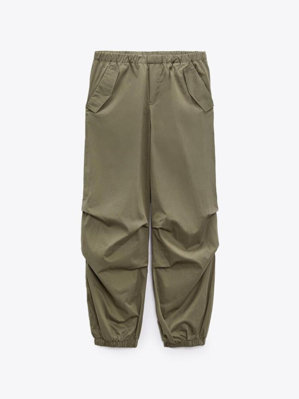 Zara Parachute Olive Green Pants